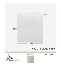 BUSTINE TRASPARENTI RICHIUDIBILI - 12x13CM - 50PZ