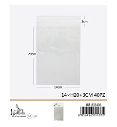 BUSTINE TRASPARENTI RICHIUDIBILI - 14x20CM - 40PZ