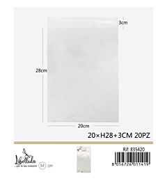 BUSTINE TRASPARENTI RICHIUDIBILI - 20x28CM - 20PZ