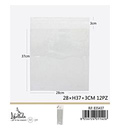 BUSTINE TRASPARENTI RICHIUDIBILI - 28x37CM - 12PZ