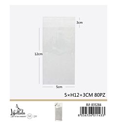 BUSTINE TRASPARENTI RICHIUDIBILI - 5x12CM - 80PZ