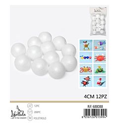 Pallina in Polistirolo 4cm - 12pz