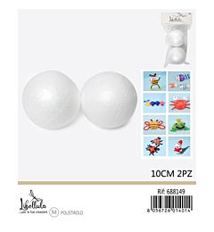 PALLINE DI POLISTIROLO 10CM - 2PZ