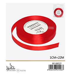 NASTRO DI RASO - ROSSO - 1CM x 22MGev