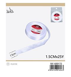 NASTRO DI RASO - BIANCO - 1,5CM x 22MGev