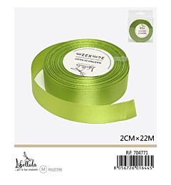 NASTRO DI RASO - VERDE LIME - 2CM x 22MGev