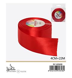 NASTRO DI RASO - ROSSO - 4CM x 22MGev