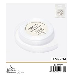 NASTRO DI ORGANZA - BIANCO - 1CM x 22MGev
