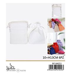 SACCHETTI EFFETTO LINO - BIANCO 10x13CM - 6PZGev