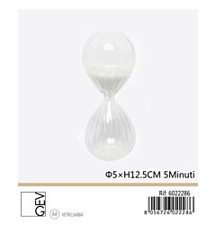 CLESSIDRA DA 5 MINIUTI - BIANCO - 12,5CM