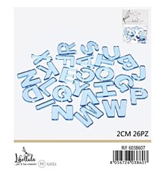 LETTERE DELL'ALFABETO - AZZURRO 2CM - 26PZGev