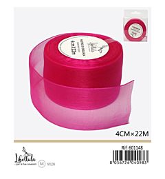 NASTRO DI ORGANZA - FUCSIA - 4CM x 22MGev
