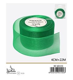 NASTRO DI ORGANZA - VERDE - 4CM x 22MGev