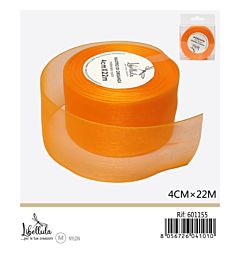 NASTRO DI ORGANZA - ARANCIONE - 4CM x 22MGev