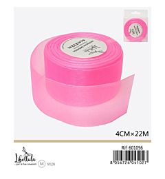 NASTRO DI ORGANZA - FUCSIA CHIARO - 4CM x 22MGev