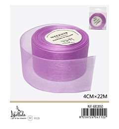 NASTRO DI ORGANZA - VIOLA - 4CM x 22MGev