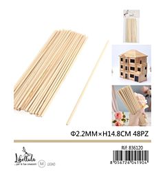 BASTONCINI IN LEGNO - 2,2x148MM - 48PZGev