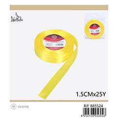 NASTRO DI RASO - GIALLO - 1,5CM x 22MGev