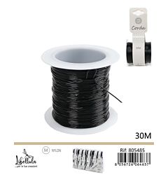 FILO ELASTICO PER BRACCIALETTI - NERO - 30MGev