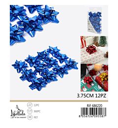 Coccarde da Regalo 3,75cm - Blu 12pzGev