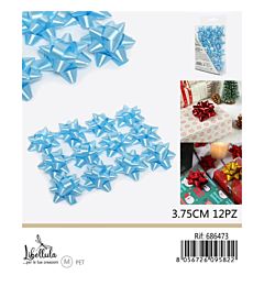 COCCARDE DA REGALO - CELESTE 3,7CM - 12PZGev