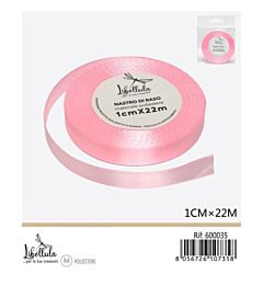 NASTRO DI RASO - ROSA - 1CM x 22MGev