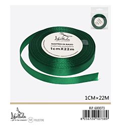 NASTRO DI RASO - VERDE SMERALDO - 1CM x 22MGev