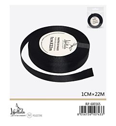 NASTRO DI RASO - NERO - 1CM x 22MGev
