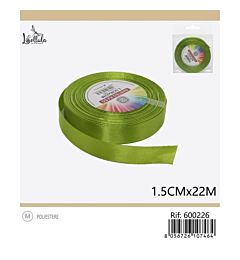 NASTRO DI RASO - VERDE LIME - 1,5CM x 22MGev