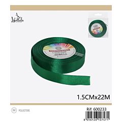NASTRO DI RASO - VERDE SMERALDO - 1,5CM x 22MGev