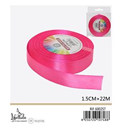 NASTRO DI RASO - FUCSIA - 1,5CM x 22MGev