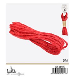 CORDA DI LINO - ROSSO - 5M