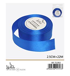 NASTRO DI RASO - BLU - 2,5CM x 22MGev