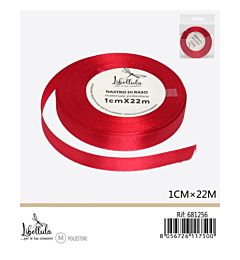 NASTRO DI RASO - ROSSO - 1CM x 22MGev