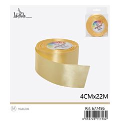NASTRO DI RASO - CREMA - 4CM x 22MGev