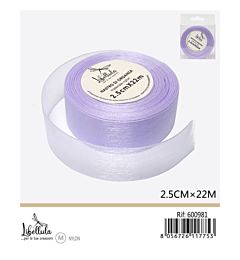 NASTRO DI ORGANZA - LILLA PALLIDO - 2,5CM x 22MGev