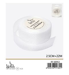 NASTRO DI ORGANZA - BIANCO - 2,5CM x 22MGev