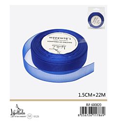 NASTRO DI ORGANZA - BLU - 1,5CM x 22MGev
