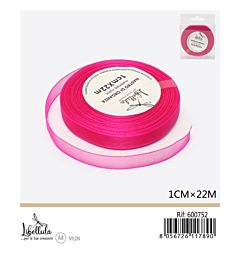 NASTRO DI ORGANZA - FUCSIA - 1CM x 22MGev
