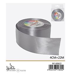 NASTRO DI RASO - GRIGIO - 4CM x 22MGev