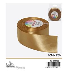 NASTRO DI RASO - ORO - 4CM x 22MGev