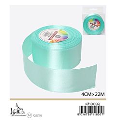 NASTRO DI RASO - VERDE ACQUA - 4CM x 22MGev