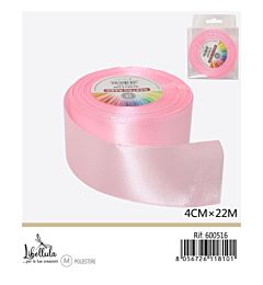 NASTRO DI RASO - ROSA - 4CM x 22MGev