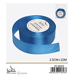 NASTRO DI RASO - AZZURRO - 2,5CM x 22MGev