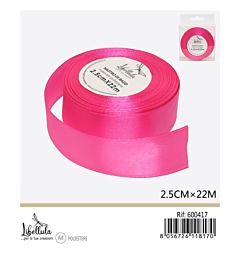 NASTRO DI RASO - FUCSIA - 2,5CM x 22MGev