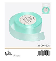 NASTRO DI RASO - VERDE ACQUA - 2,5CM x 22MGev
