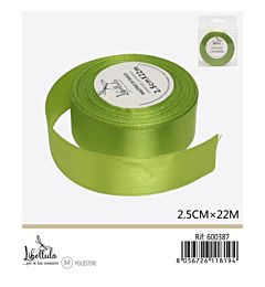 NASTRO DI RASO - VERDINO - 2,5CM x 22MGev