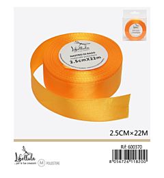 NASTRO DI RASO - ARANCIONE - 2,5CM x 22MGev