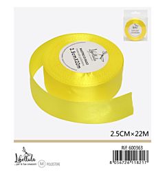 NASTRO DI RASO - GIALLO - 2,5CM x 22MGev