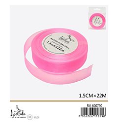NASTRO DI ORGANZA - FUCSIA CHIARO - 1,5CM x 22MGev